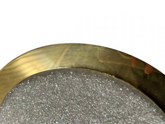 Metal and glass ceiling light