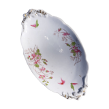 ravier - porcelain dish floral decoration and butterfly