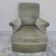 Napoleon III period velvet toad armchair, 19th century