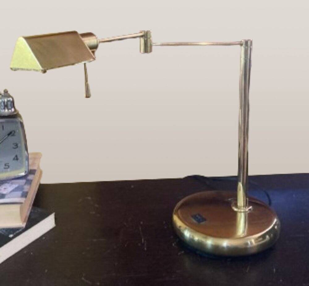 Lampe de table Relco Milan Italy avec bras articulé en laiton par Gianfranco Frattini, années 70