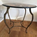 Italian coffee table in coloured marble marquetry