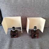 Pair of light bulb wall lamps