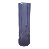 Italian Vintage Satinato Violet Murano Glass Vase, 1970s