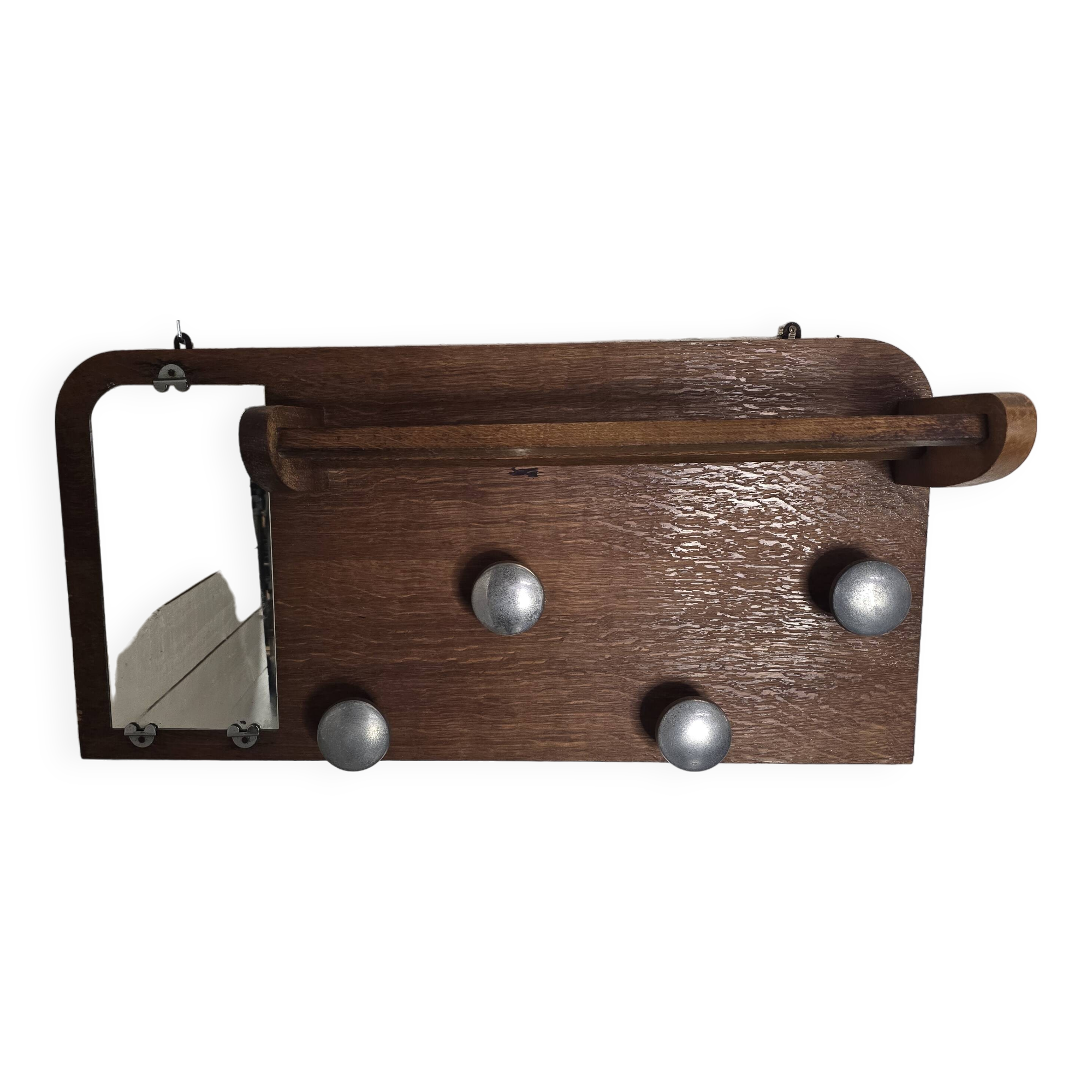 Vintage 60s oak coat rack