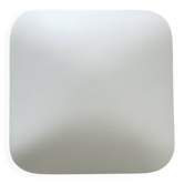 Square wall light ceiling light 20 cm matt white glass 1960 1970