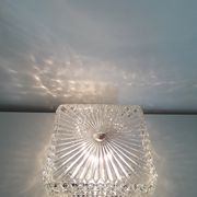 Vintage ceiling lamp / wall lamp - Molded glass - square - 1960 #2