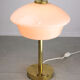 Mid-century brass & glass table lamp