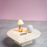Postmodern coffee table in travertine, 1970