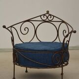 Wrought iron armchairs
