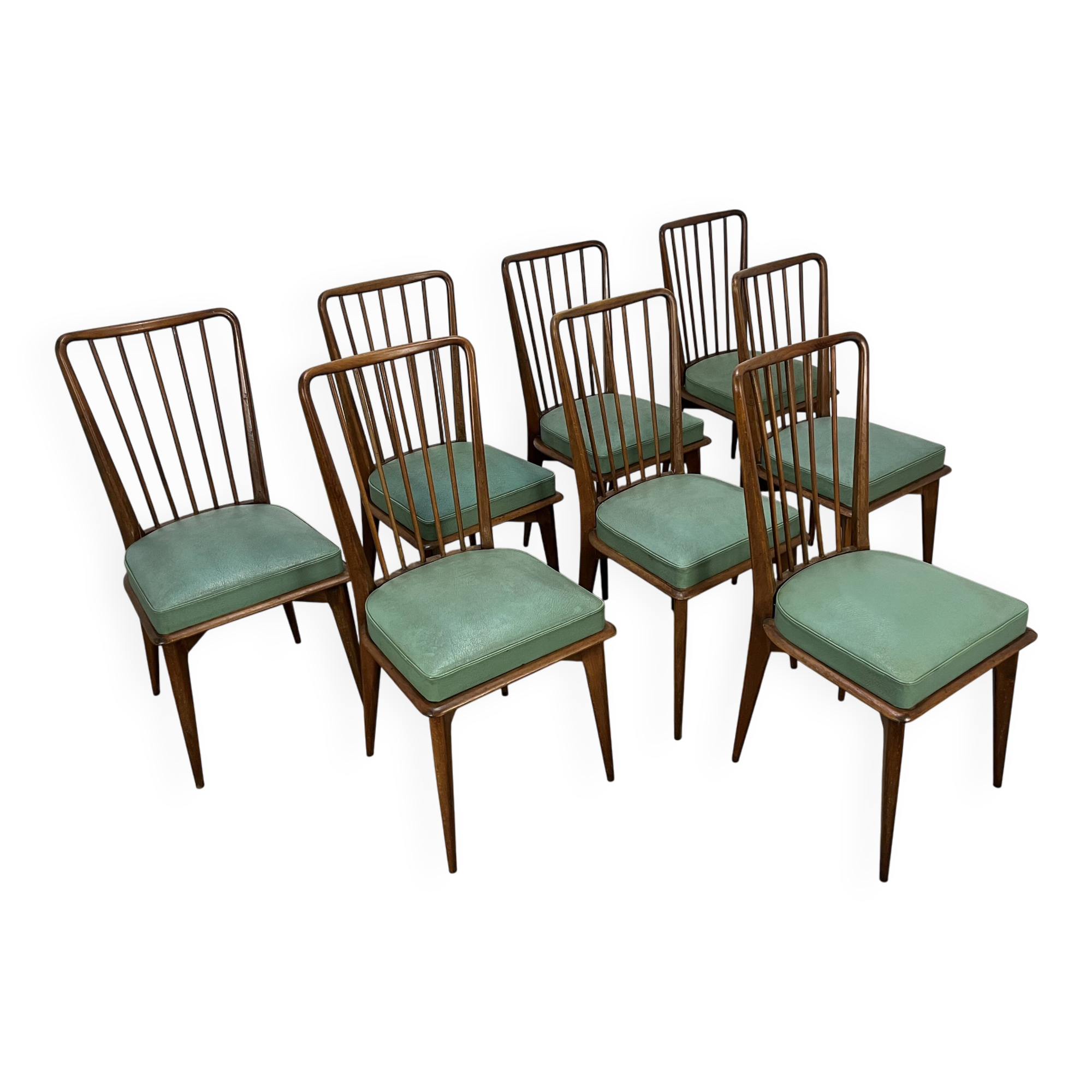 8 Charles Ramos chairs from the 50s