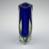 Murano Blue Sommerso Vase, Vintage, Italy, 1970s