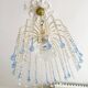 Suspension style Murano en cristal de Bohême et pampilles bleues