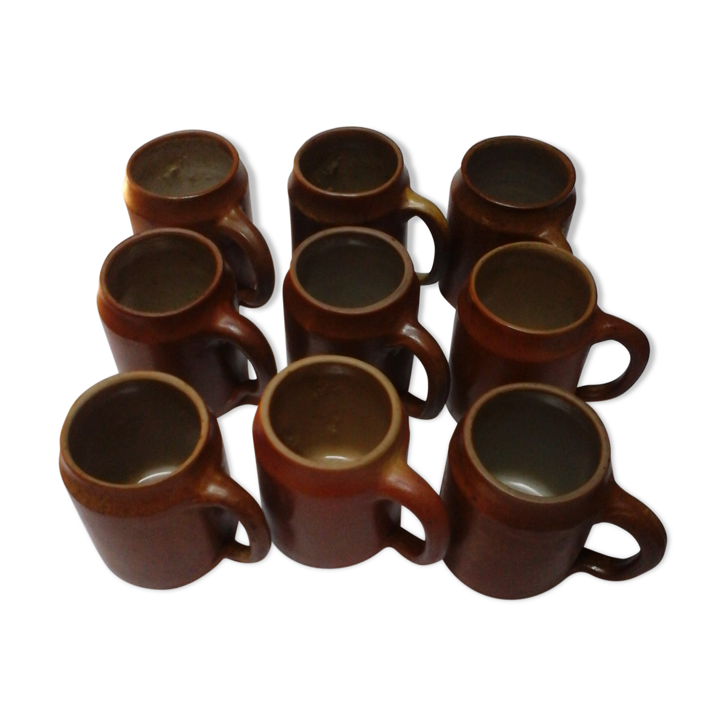 Set of 9 sandstone mugs