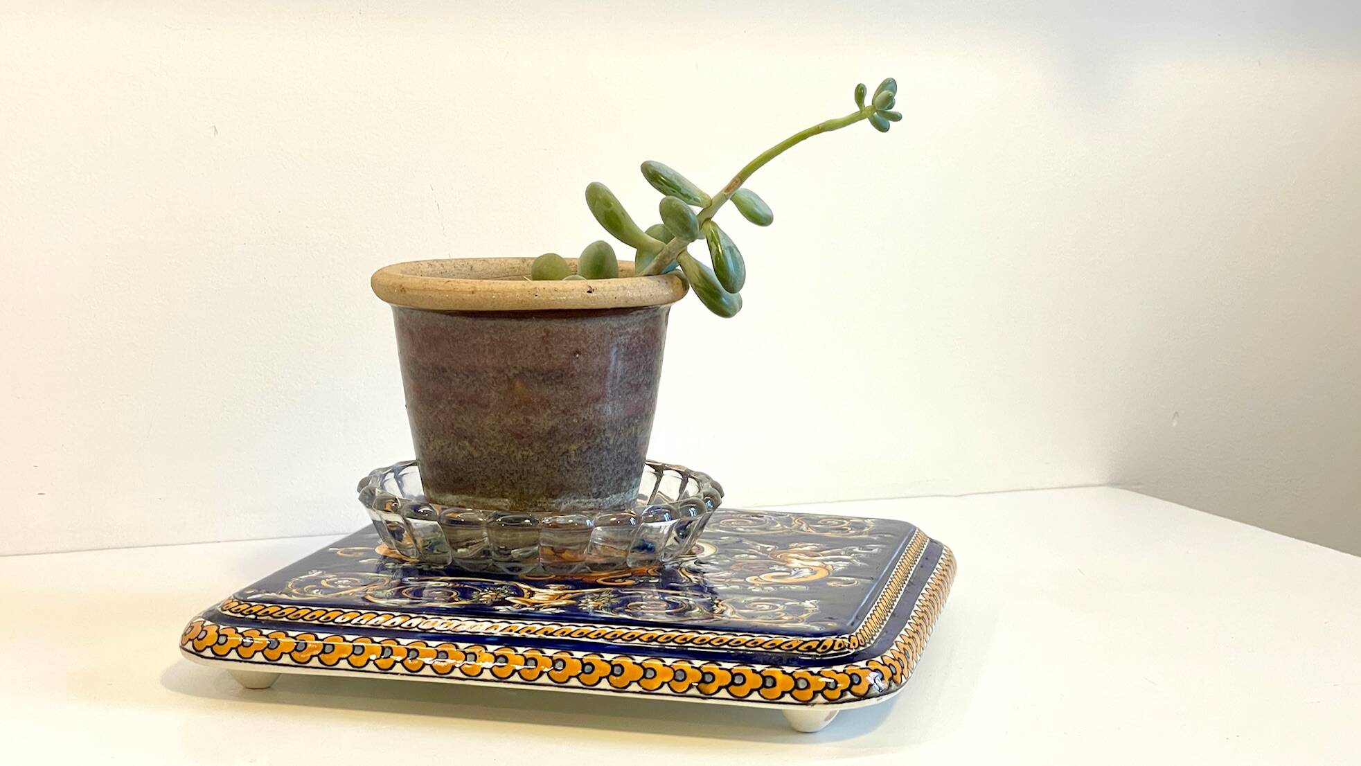 Ceramic coaster from gien france