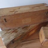 3 old wooden boxes