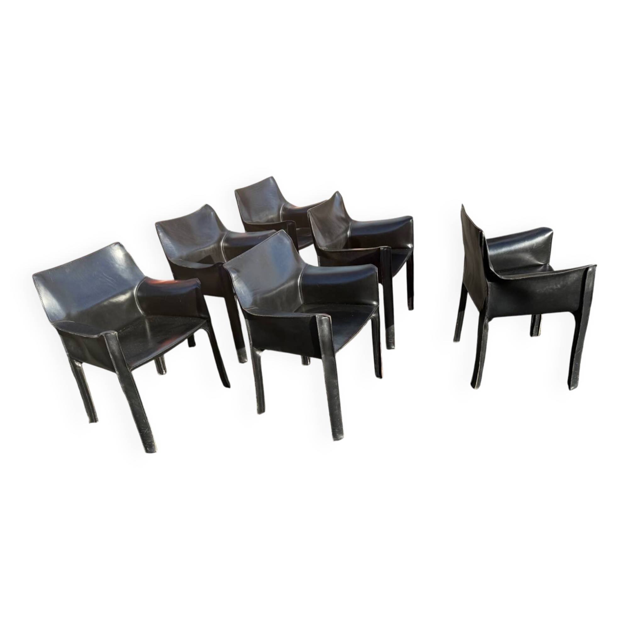 Cassina CAB 413 black armchair