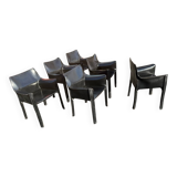 Cassina CAB 413 black armchair