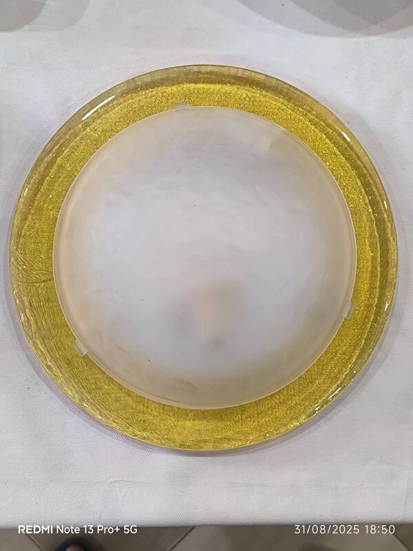 plafonnier italien en verre soufflé de Murano
