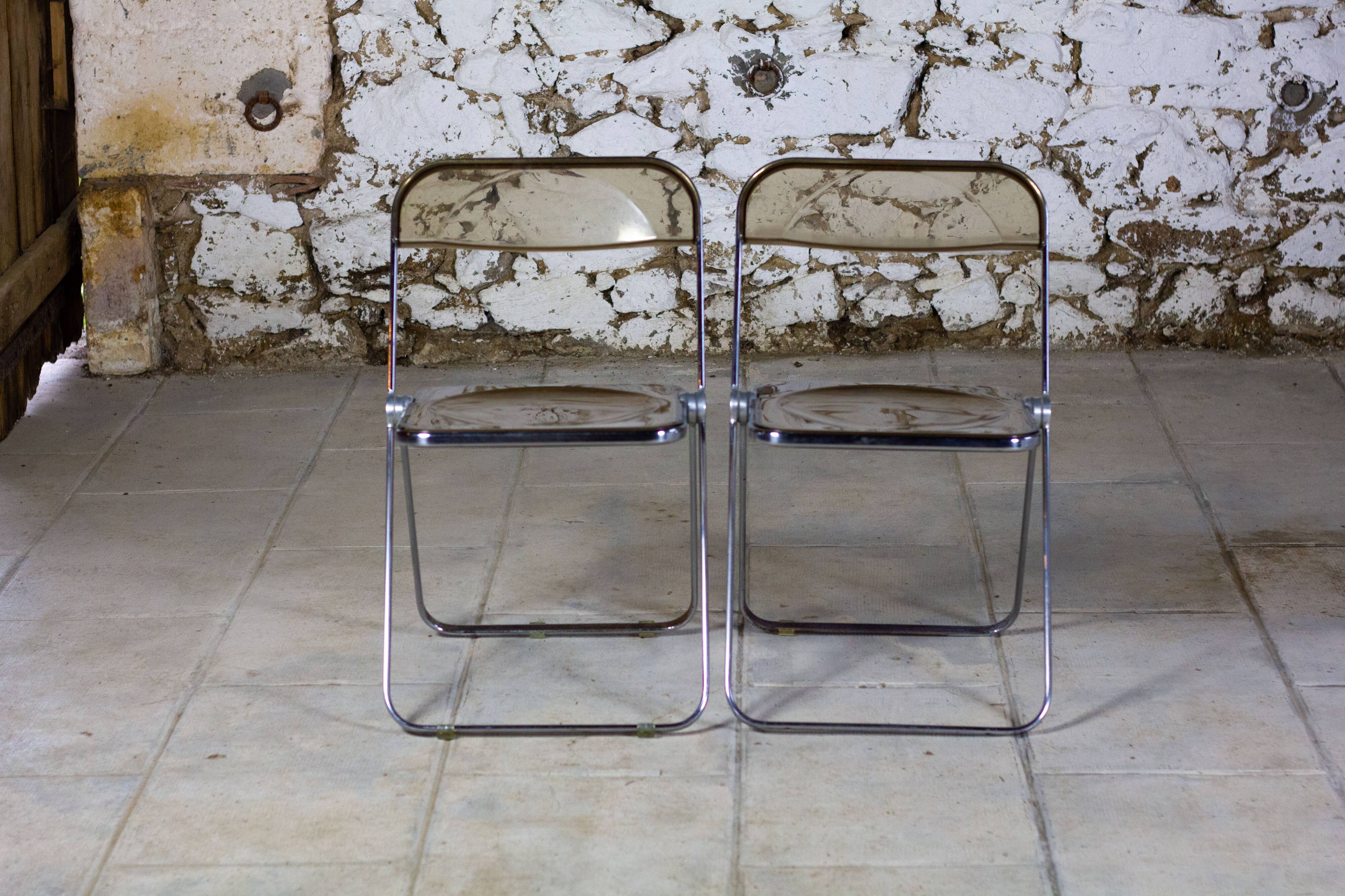 Plia folding chair by Giancarlo Piretti for Castelli, 1970