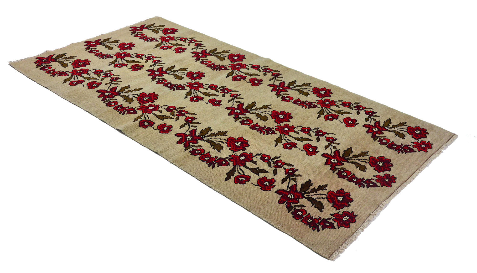 Anatolian handmade vintage rug 293 cm x 150 cm
