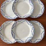 Set of 6 Creil and Montereau Labrador dinner plates – Mir model