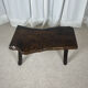 Rustic solid wood coffee table, Wabi-Sabi style, 1970s.