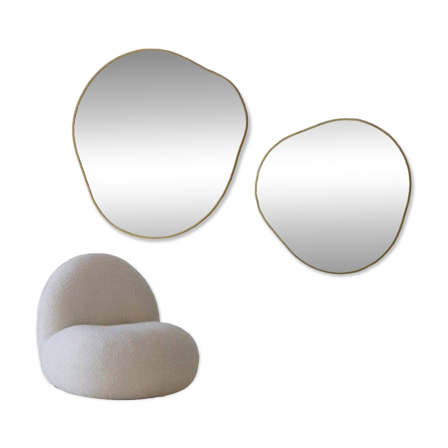 Bossa Nova Gold Contour Mirror Duo