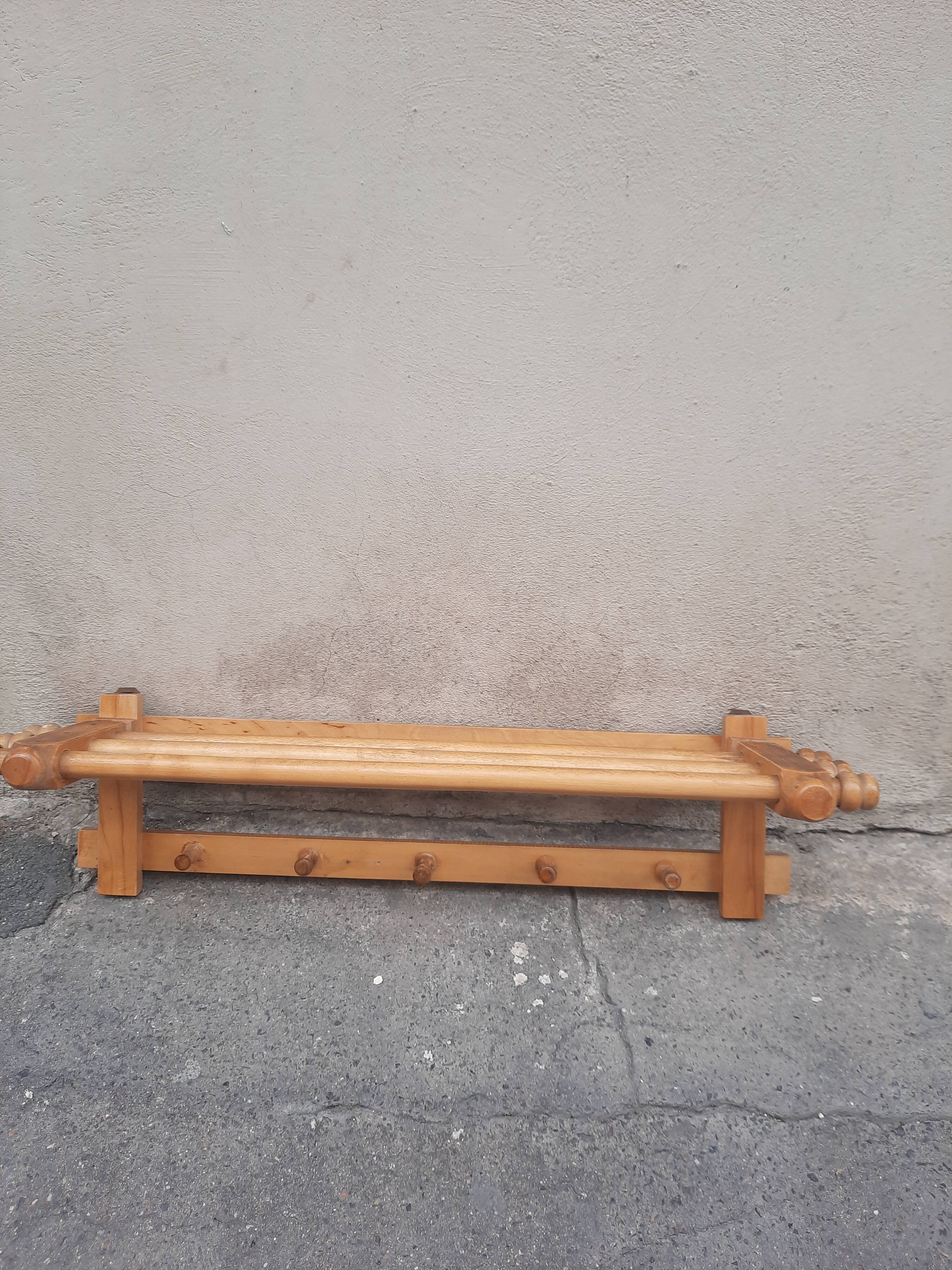 Wooden coat rack