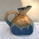Former Art Deco Pitcher ALPHO Ceramics Enamelled Blue Beige Vintage Kitchen