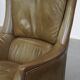 Olive Green Cowhide Leather Armchair