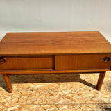 Low chest of drawers with two sliding doors