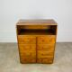 Art Deco work cabinet with drawers, in oak, chest of drawers format.