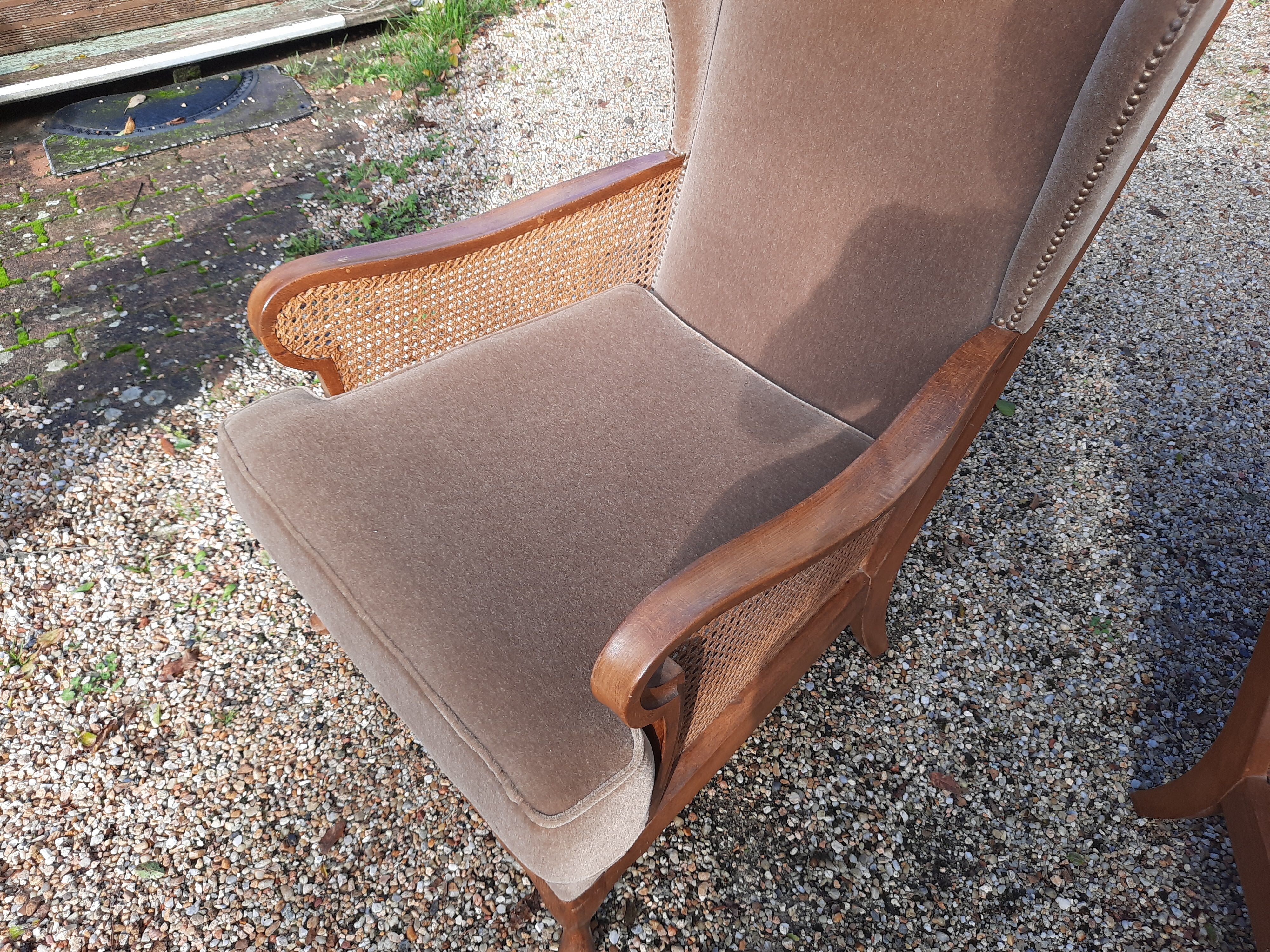 Set of 2 english canne chairs