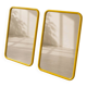 Pair of vintage yellow mirrors — 70s/80s