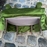 Fauteuil crapaud en velours vert