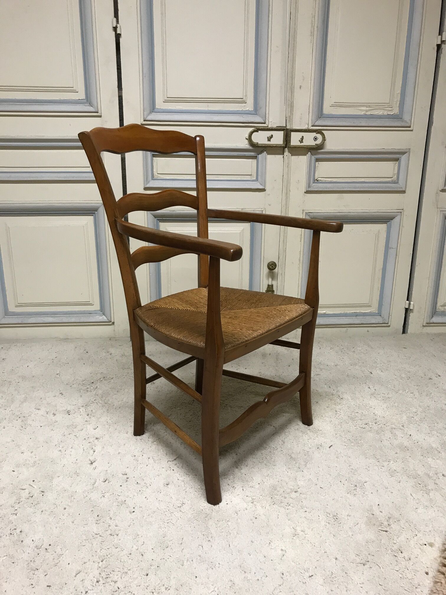 Straw armchair middle XIX