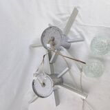 Pair of vintage Italian chrome and glass wall lights, 1960s Sciolari.