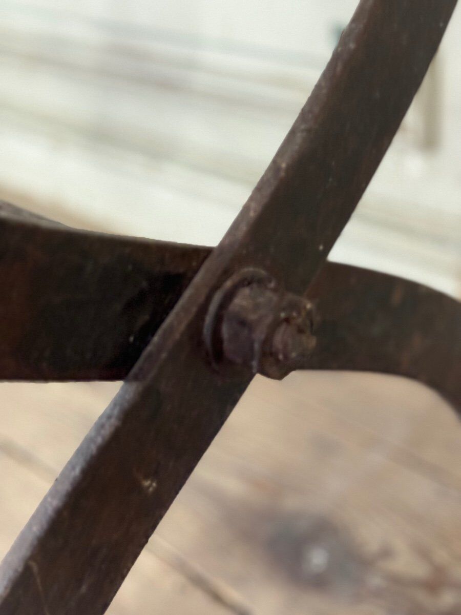 Wrought iron workshop table from around 1900