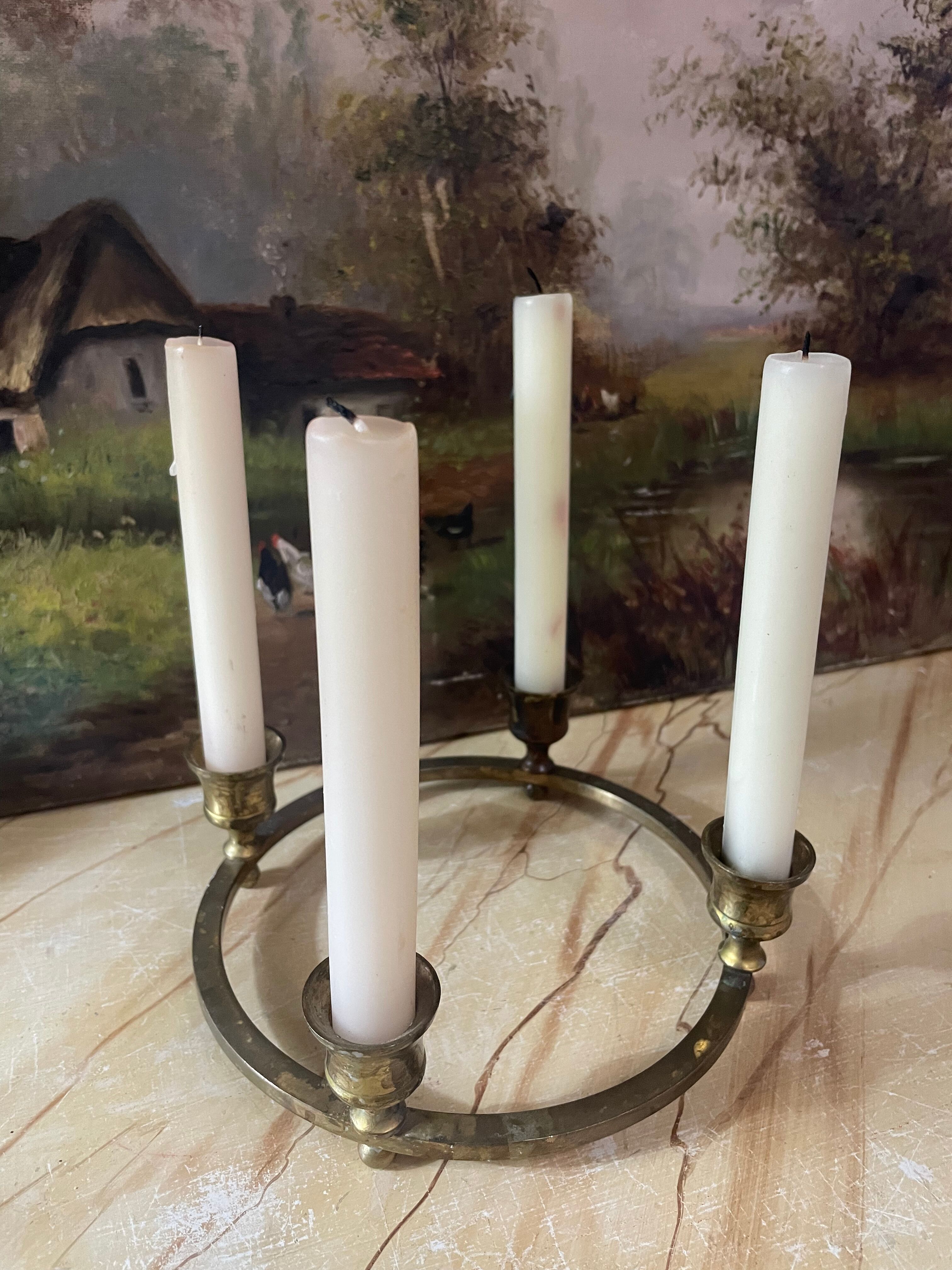 Vintage circle candle holder
