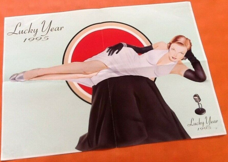 Pin-up poster display lucky year 1995 format 610x450mm