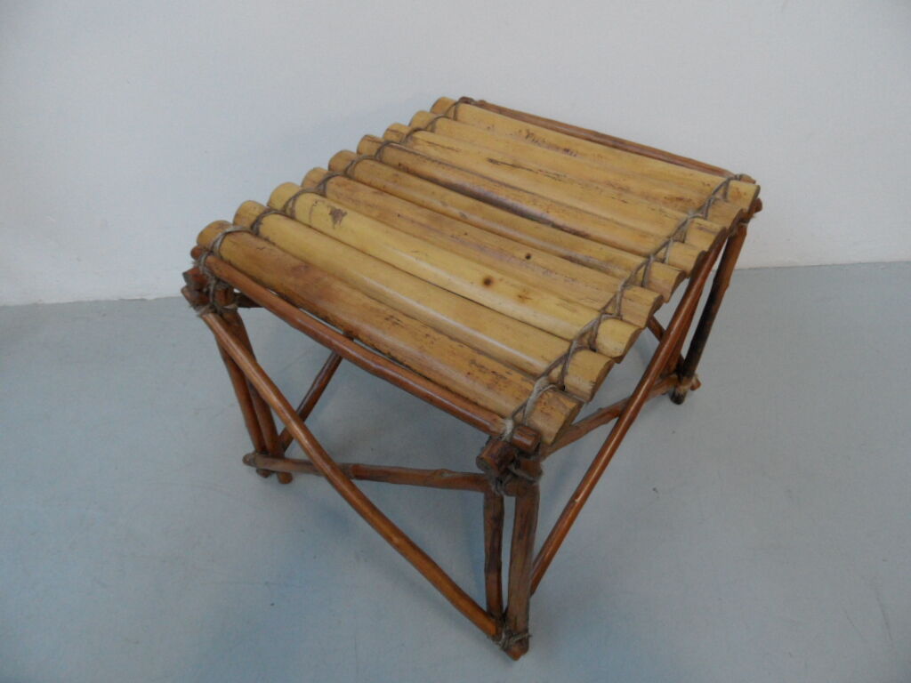 Vintage bamboo sidetable 1950s