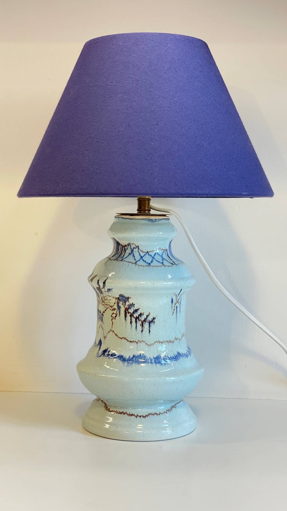 Vintage Blue Ceramic Lamp
