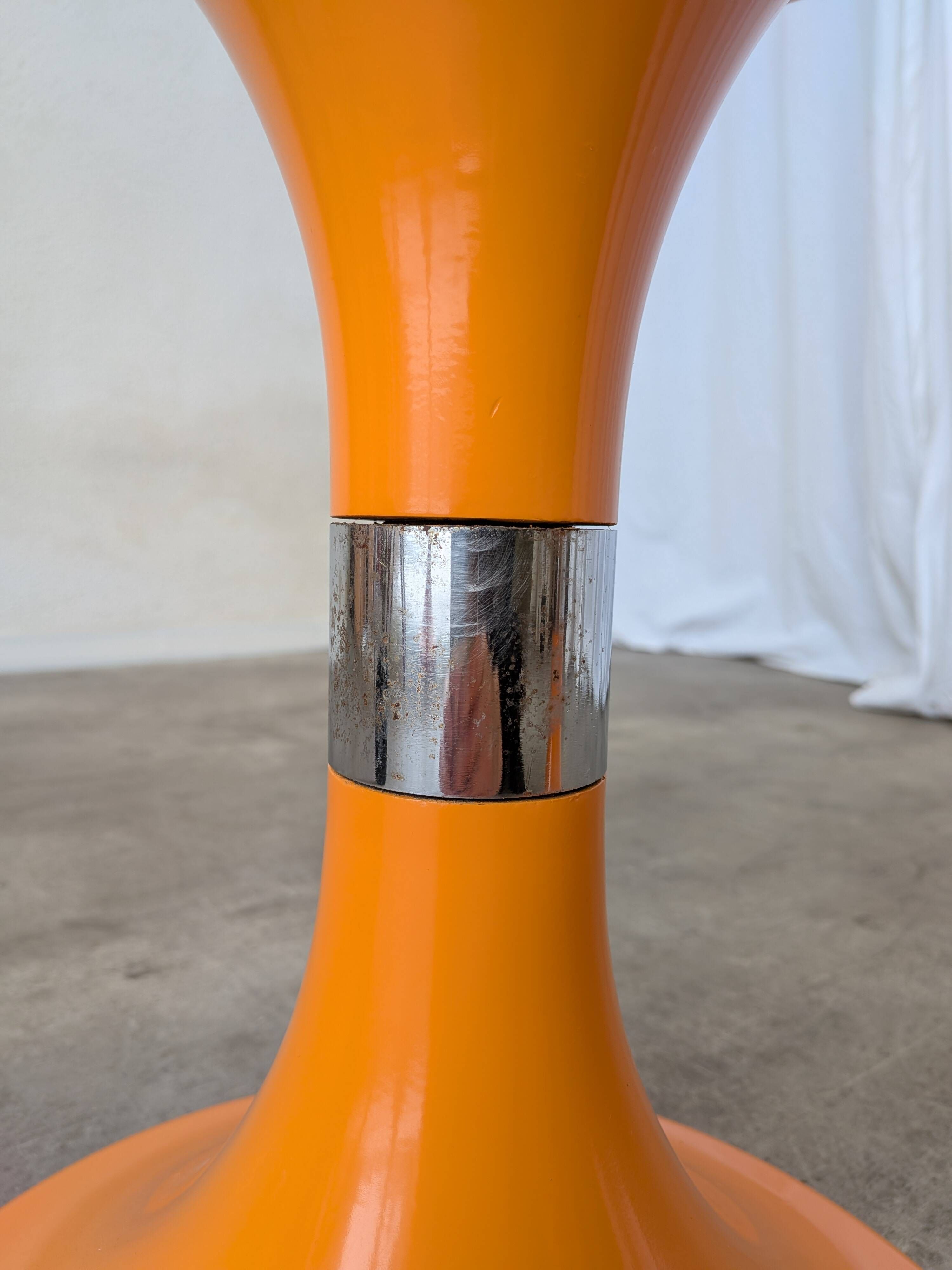 Set of 2 Orange Vintage Mushroom Stool “Jurček” by Meblo, 1960s – Space Age
