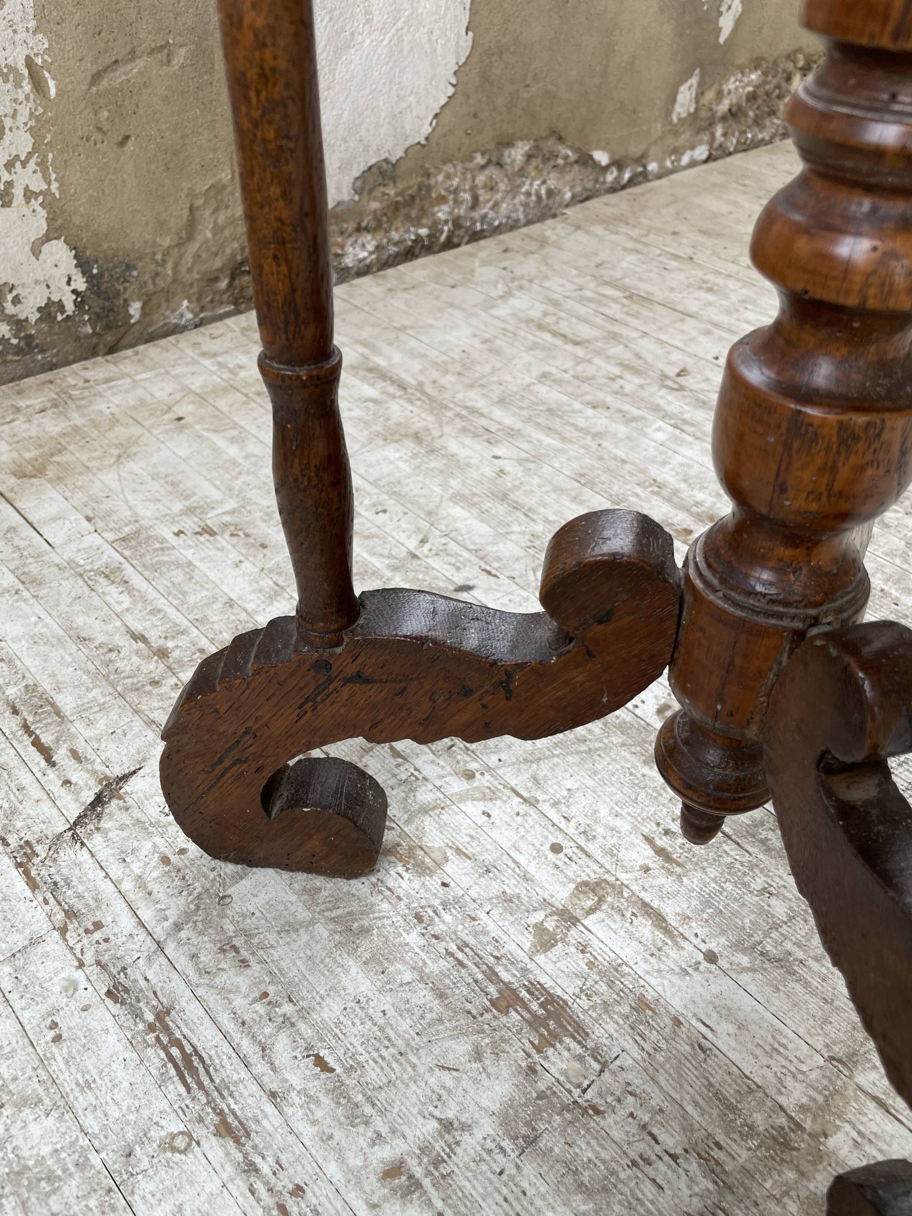 19th century oak pedestal console