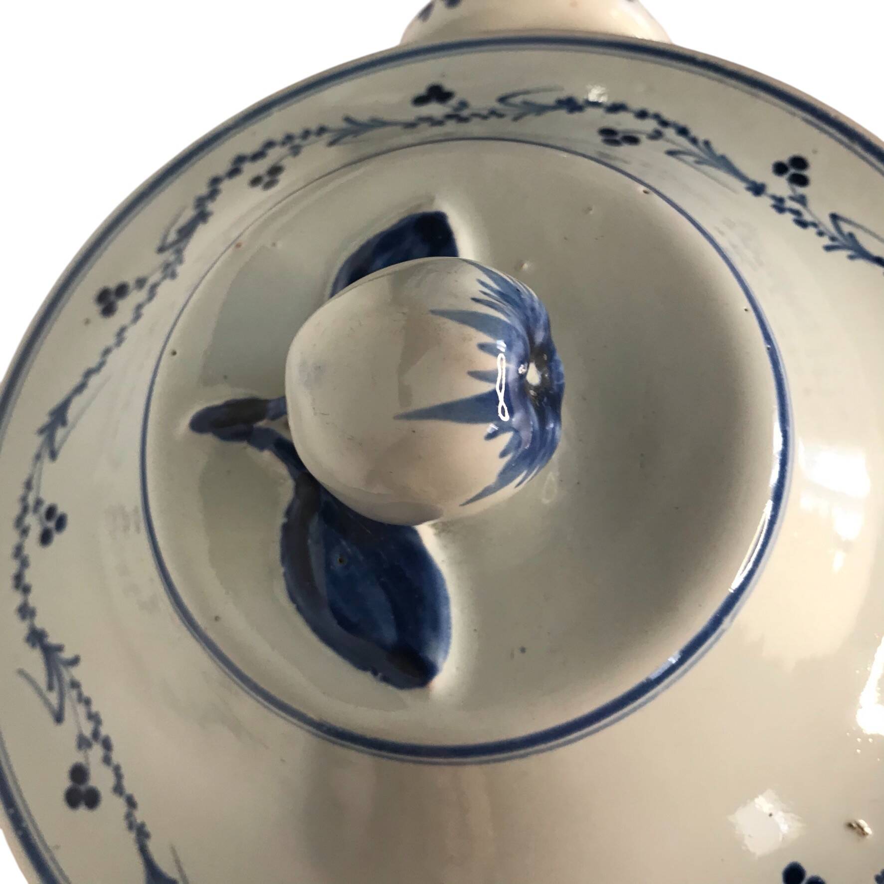 France, Fretel earthenware soup tureen with apple, 19th century