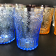 12 old mold glass glasses