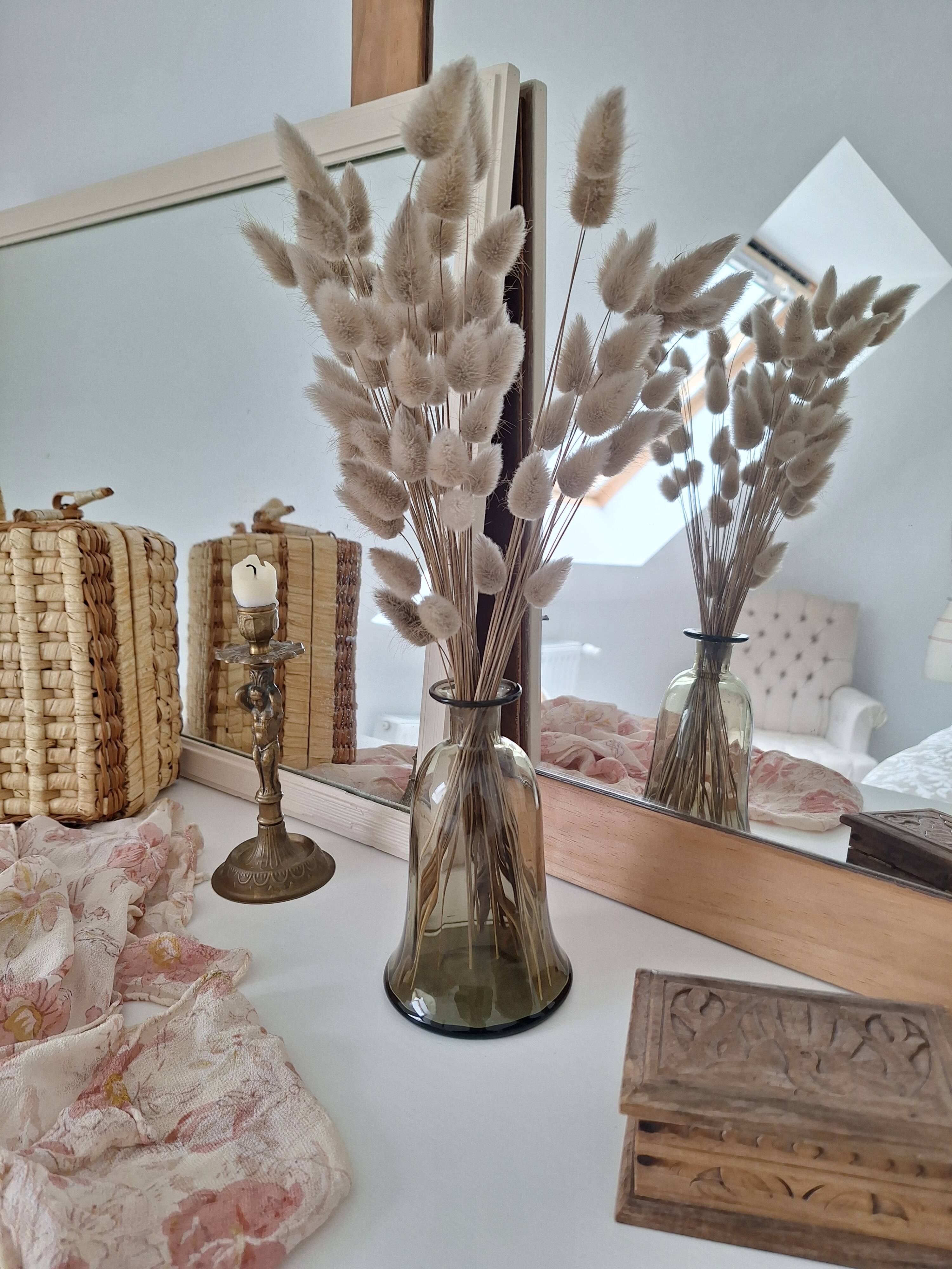 Khaki glass vase