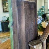 Antique bevelled mirror Farrow and Ball "Green Bancha"