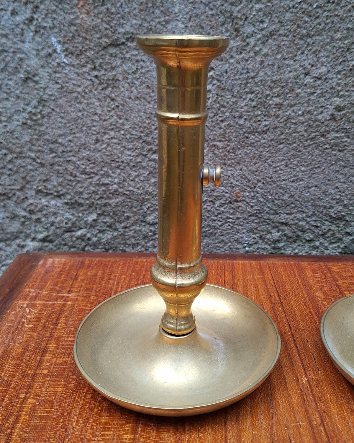 Pair of brass candlesticks