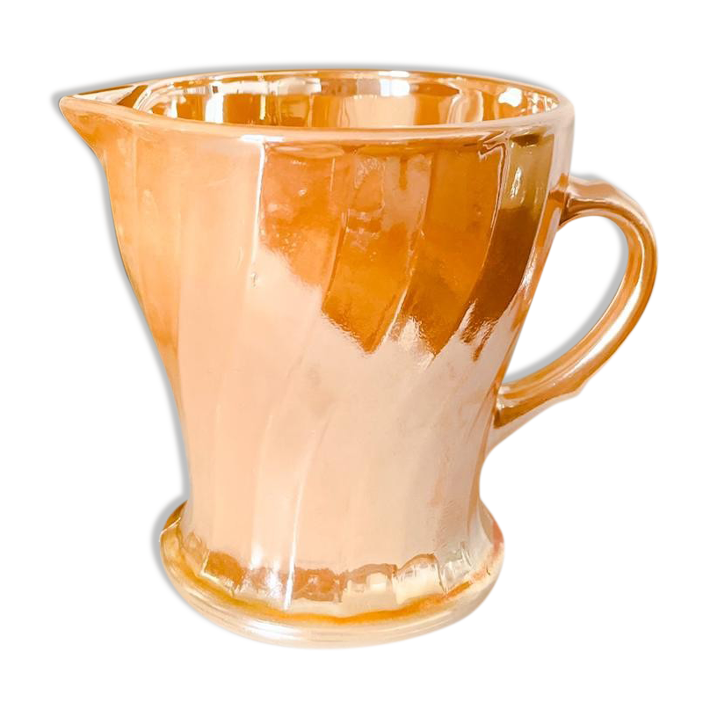 Iridescent vintage porcelain pitcher